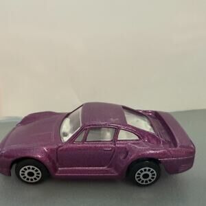 Vintage Diecast Porsche 959 – Purple Metallic Made in China 1:64 Scale Toy Car